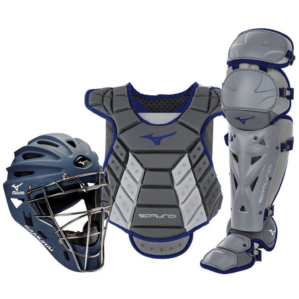 Mizuno Samurai Boxed (13-14") Női Catchers Gear Szürke/Sötétkék FYW253986